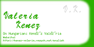 valeria kenez business card